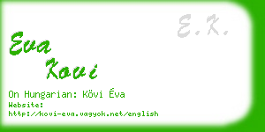 eva kovi business card